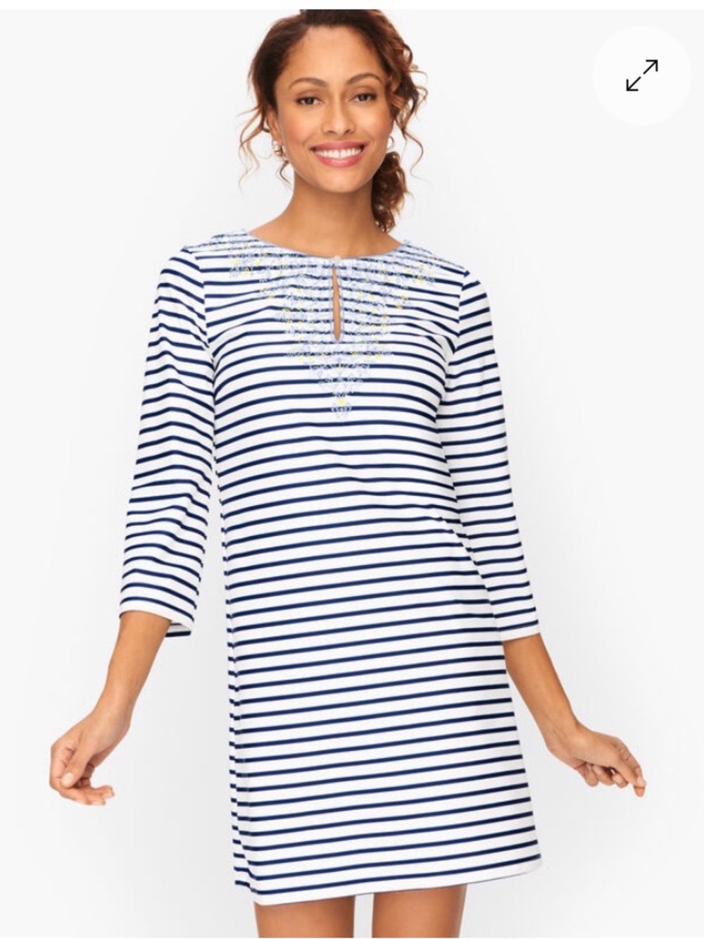 Cabana Life Navy and White Striped Dress XL